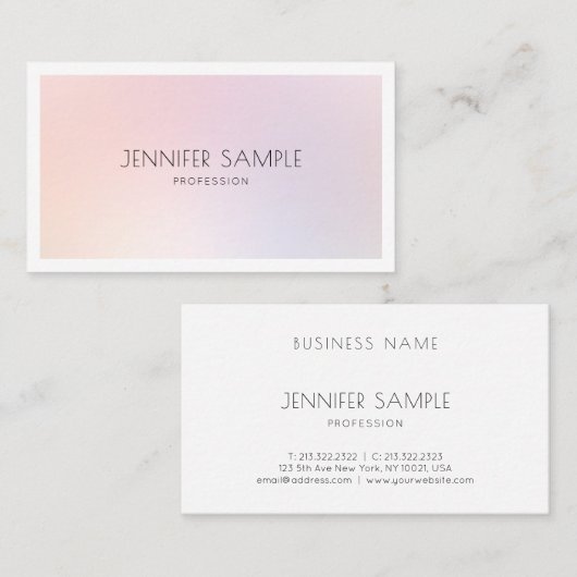 Makeup artiest Elegant Professional Modern Plain Visitekaartje (Voorkant / Achterkant)