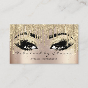 Makeup artiest Eyebrow Lashes Glitter Drift Golden Visitekaartje