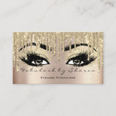 Makeup artiest Eyebrow Lashes Glitter Drift Golden Visitekaartje (Voorkant)