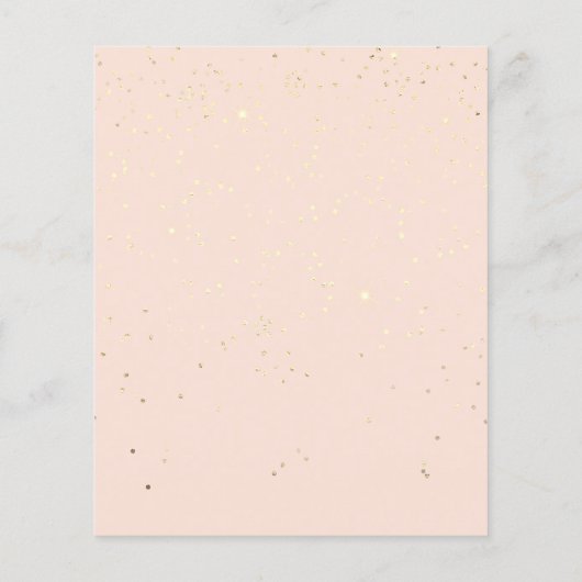 Makeup artiest Glitter Gold Confetti Price List Li Flyer (Achterkant)