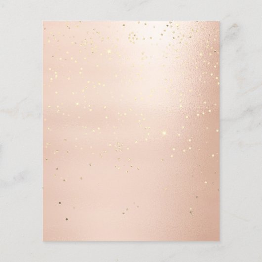 Makeup artiest Glitter Gold Confetti Price List Li Flyer (Achterkant)