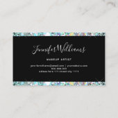 Makeup artiest Glitter Holographic Glitter Modern  Visitekaartje (Achterkant)