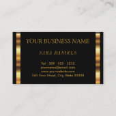 Makeup-artiest - Gold Confetti en hot-roze 💋 Lips Visitekaartje (Achterkant)