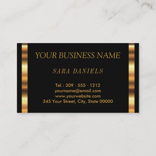 Makeup-artiest - Gold Confetti en hot-roze 💋 Lips Visitekaartje (Achterkant)