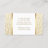 Makeup artiest Gold Lips Luxe leopard Print Visitekaartje (Achterkant)