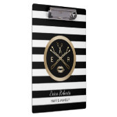 Makeup artiest & haar Stylist Moderne Stripes Klembord (Rechts)