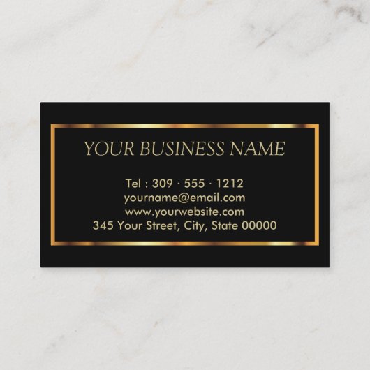 Makeup-artiest met Red- en Chevron Gold-accessoire Visitekaartje (Achterkant)