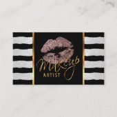 Makeup-artiest met strips en robuuste Rozen Visitekaartje (Voorkant)