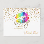 Makeup Artiest Rainbow Licht op wit Briefkaart (Voorkant)