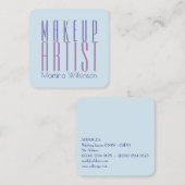 Makeup artiest reus text letters cover vierkante visitekaartje (Voorkant / Achterkant)