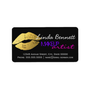 Makeup-artiest - Sassy Gold lipt donkerder thema s Etiket