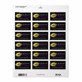 Makeup-artiest - Sassy Gold lipt donkerder thema s Etiket (Full Sheet)