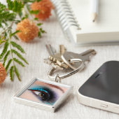 Makeup artiest sleutelhanger-aqua sleutelhanger (Zijkant)