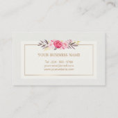 Makeup Artiest Stylish  Floral Boutique Visitekaartje (Achterkant)