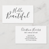 Makeup artiest/visitekaartje met haarstylist trend visitekaartje (Voorkant / Achterkant)