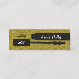 Makeup artiest visitekaartjes glitter-look gold