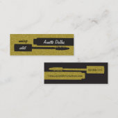 Makeup artiest visitekaartjes glitter-look gold (Voorkant / Achterkant)