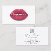 Makeup Artiest White Rose Licht Logo QR Code Logo Visitekaartje (Voorkant / Achterkant)