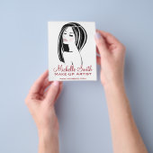 Makeup artiest Woman Face long eyelashes branding Flyer (Hand)