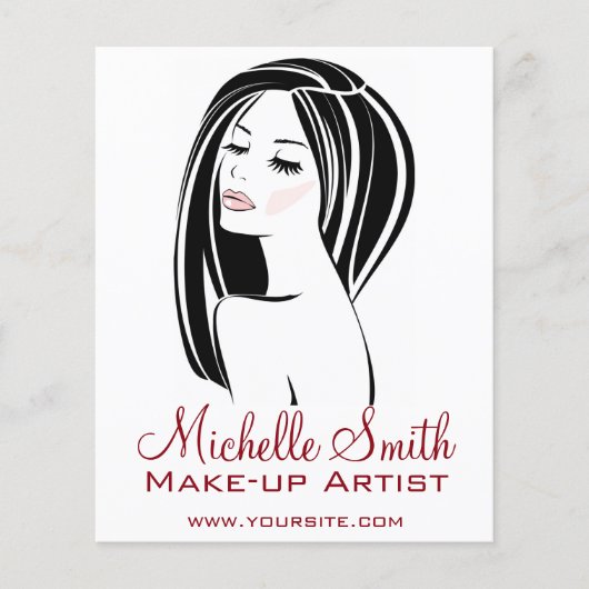 Makeup artiest Woman Face long eyelashes branding Flyer (Voorkant)