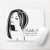 Makeup artiest Woman Face long eyelashes branding Muismat (Met muis)