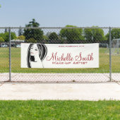 Makeup artiest Woman Face long eyelashes branding Spandoek (Insitu)