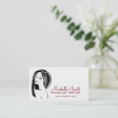 Makeup artiest Woman Face long eyelashes branding Visitekaartje (Staand voorkant)
