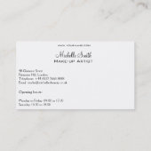 Makeup artiest Woman Face long eyelashes branding Visitekaartje (Achterkant)