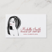 Makeup artiest Woman Face long eyelashes branding Visitekaartje (Voorkant)