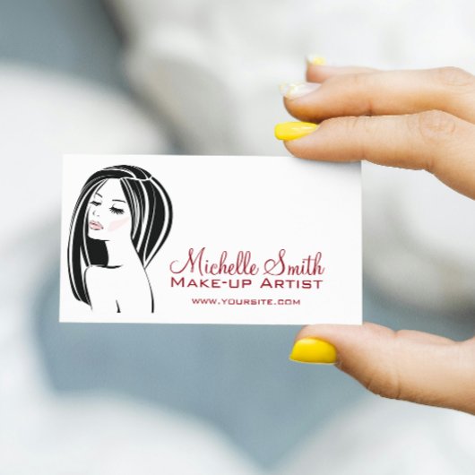 Makeup artiest Woman Face long eyelashes branding Visitekaartje
