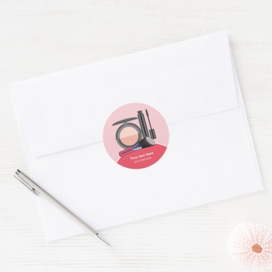 Makeup-artiesten Ronde Sticker (Envelop)