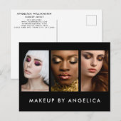 Makeup Artist 3 Foto Business Briefkaart (Voorkant / Achterkant)