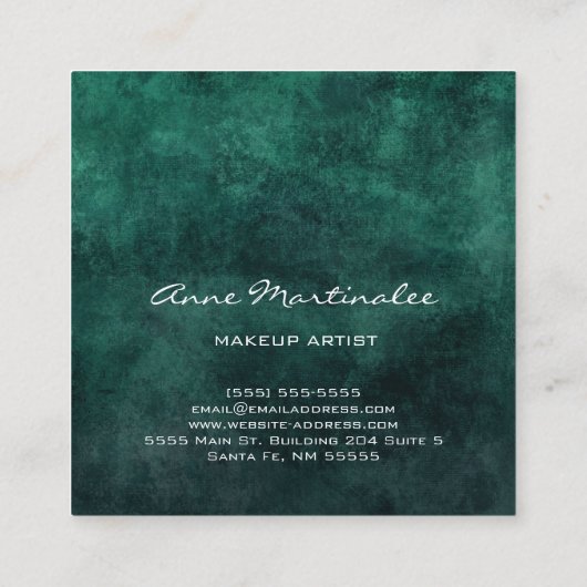 Makeup Artist Abstract Square Visitekaartje (Achterkant)