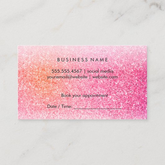 Makeup Artist Afsprakenkaartje (Achterkant)