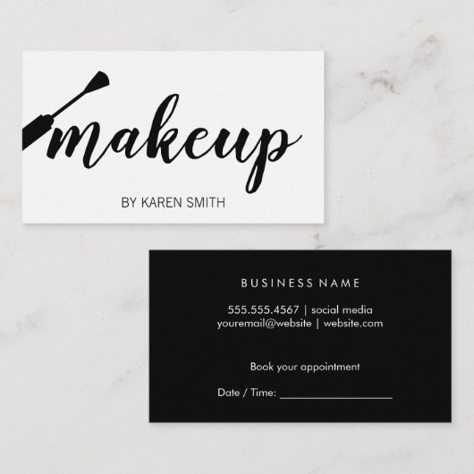 Makeup Artist Afsprakenkaartje (Voorkant / Achterkant)