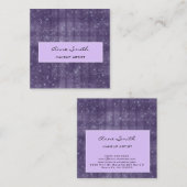 Makeup Artist Amethyst Glitter Diamond Sparkle Vierkante Visitekaartje (Voorkant / Achterkant)