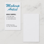 Makeup Artist/Aqua Blue Visitekaartje (Voorkant / Achterkant)