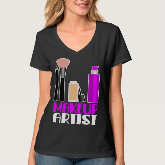 Makeup artist beautician cosmetics t-shirt (Voorkant)