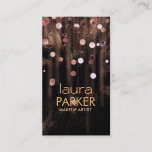 Makeup Artist Beauty Glitter Brown Visitekaartje