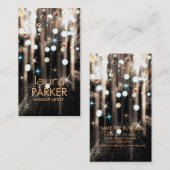 Makeup Artist Beauty Glitter Brown Visitekaartje (Voorkant / Achterkant)