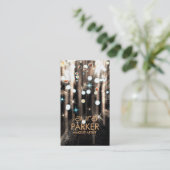 Makeup Artist Beauty Glitter Brown Visitekaartje (Staand voorkant)