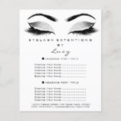 Makeup Artist Beauty Glitter Price Black White Flyer (Voorkant)