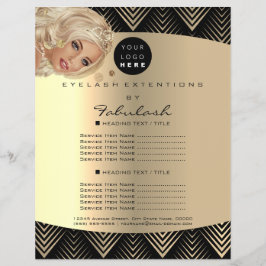 Makeup Artist Beauty Gold Black Haar Prijzen Flyer