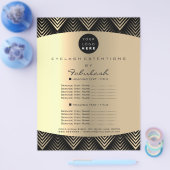 Makeup Artist Beauty Gold Black Logo Flyer-prijzen Flyer (Enkel)
