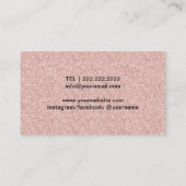 Makeup Artist Beauty Hair Salon Roos Gold Glitter Visitekaartje (Achterkant)