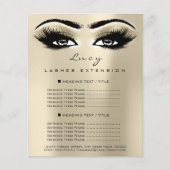 Makeup Artist Beauty Lash Glitter Price List Eyes Flyer (Voorkant)