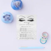 Makeup Artist Beauty Lash Glitter Price List Gray1 Flyer (Enkel)