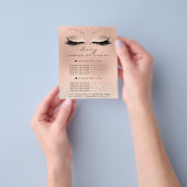 Makeup Artist Beauty Lash Glitter Price List Skinn Flyer (Hand)