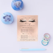 Makeup Artist Beauty Lash Glitter Price List Skinn Flyer (Enkel)