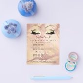 Makeup Artist Beauty Lash Gold Glitter Flyer Marbl (Enkel)